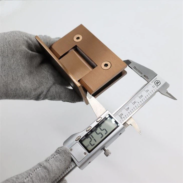 Rose gold offset  shower hinge (6)