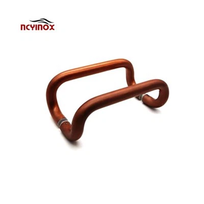 Maniglia per porta con offset curvo back to back Maniglia per porta in alluminio Back To Backtempered Glass Mount Maniglia per porta a battente commerciale