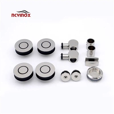 Kit hardware per porta scorrevole avvolgibile per cabina doccia rettangolare scorrevole senza telaio