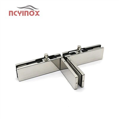Accessori hardware Raccordo toppa oscillante con morsetto in vetro a forma di T per porte in vetro