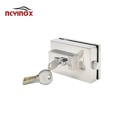 Accessori per porte scorrevoli per interni in lega di alluminio di vendita calda Serratura quadrata per porta in vetro con serratura