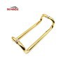 Maniglia per porta in vetro senza telaio in acciaio inossidabile color oro di lusso per porta in vetro
