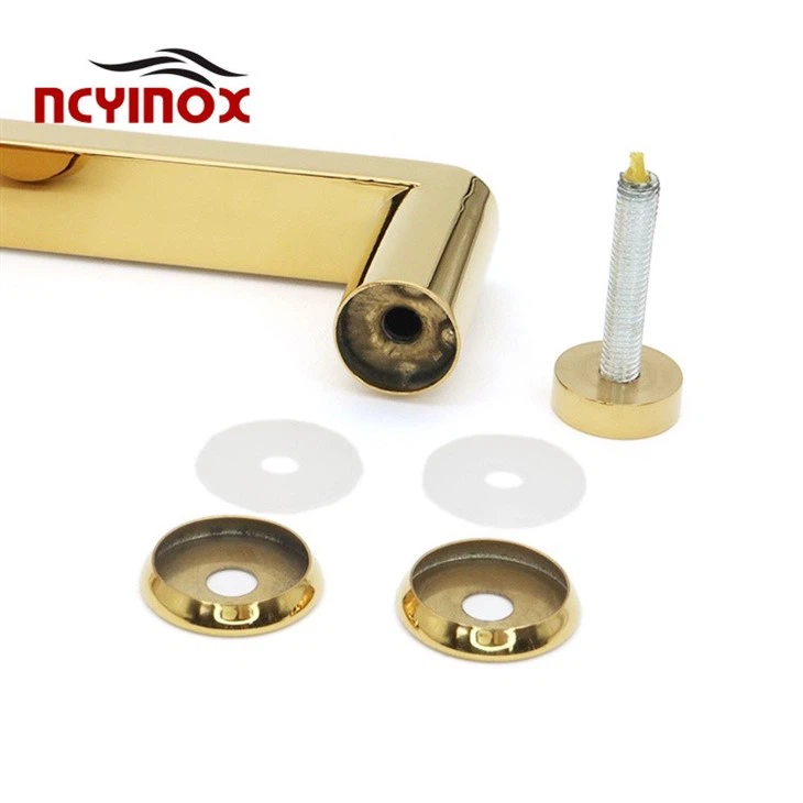 Stainless Steel Glass Door Handle L Type Pulls Towel Bar For Shower Door